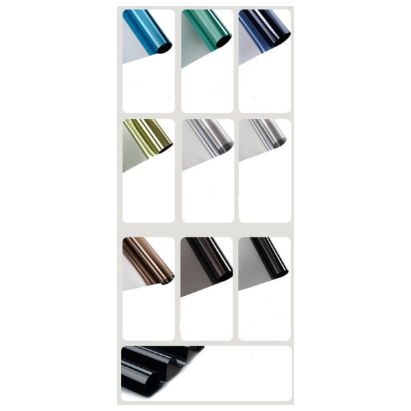2PCS 60x100cm Envägs Fönsterfilm för Sekretess, Premium PET-material, Dagtid Värme Reflektion Anti-UV Kontroll Självhäftande för Vardagsrum H