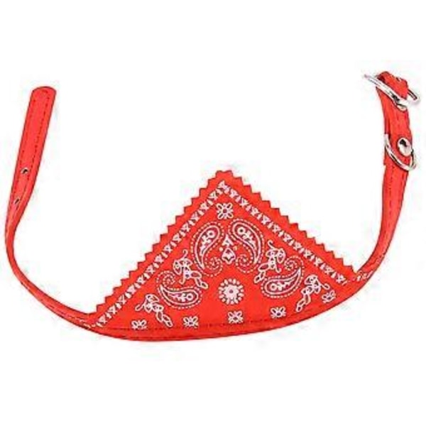 Justerbar Bandana Halsduk Krage för Liten Hund och Katt, Röd