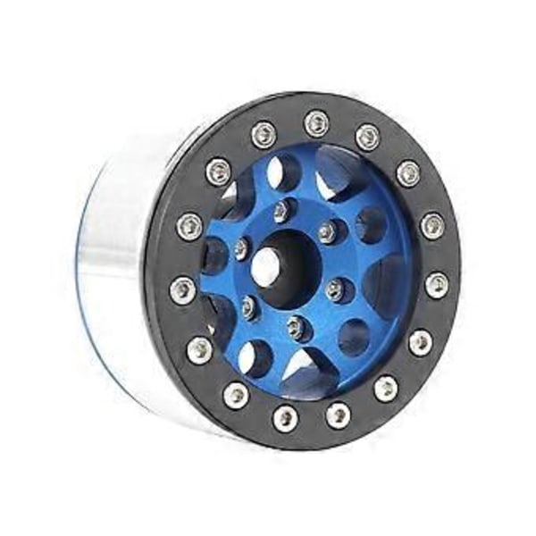 Svart Silverkant 1.55 Tum Metallfälg för 1/10 RC Crawler Fordon Axial SCX10 Ghost TRX4 TRX6 D90 4WD