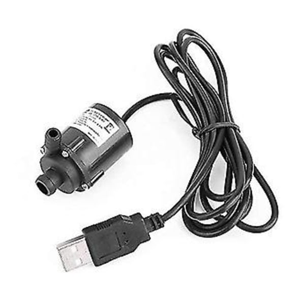 Mini Vandpumpe, DC 12V 240l/t Mini Mikro Nedsænkbar Børsteløs Vandpumpe - Vandkølingspumpemotor med USB-stik
