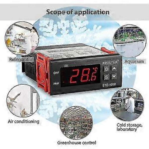 Digital Stc-1000 Temperaturkontroller Termostat Regulator+sensor Shytmv