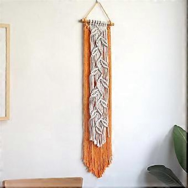 Nordisk Bladvævet Macrame Tapestry Hængende Boho Have Kvast Vægophæng Stue Soveværelse Hjem Hotel Indretning A