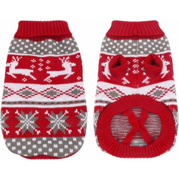 Hund Vinter Sweater Frakke（Rød，L）-Fei Yu