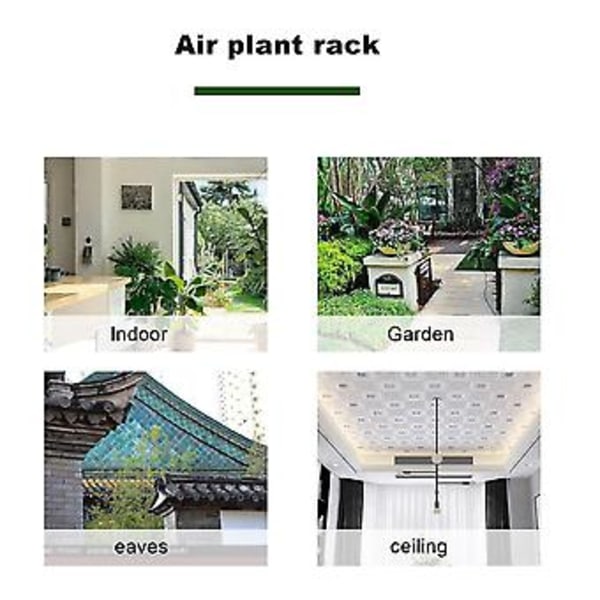 6 stk. Nordisk stil hængende Tillandsia luftplanteholder vægophæng geometrisk metal Tillandsia luftplante