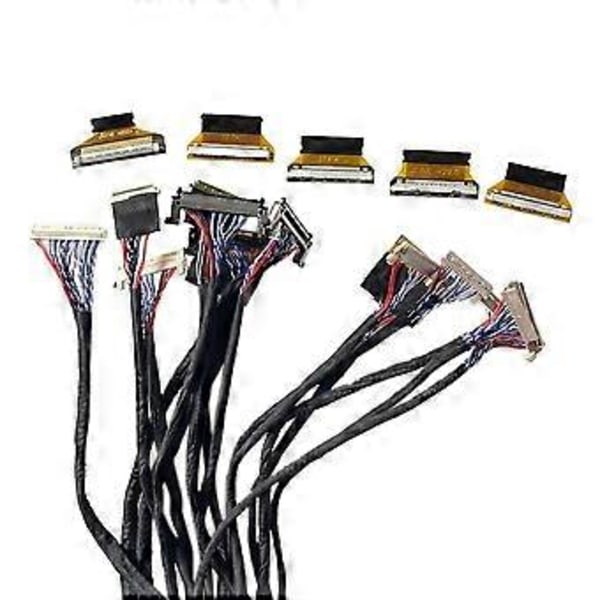 21 stk. LVDS skærmkabel-sæt med 5 stk. kabeladapter 10-65 tommer skærmreparation FPC skærmtester