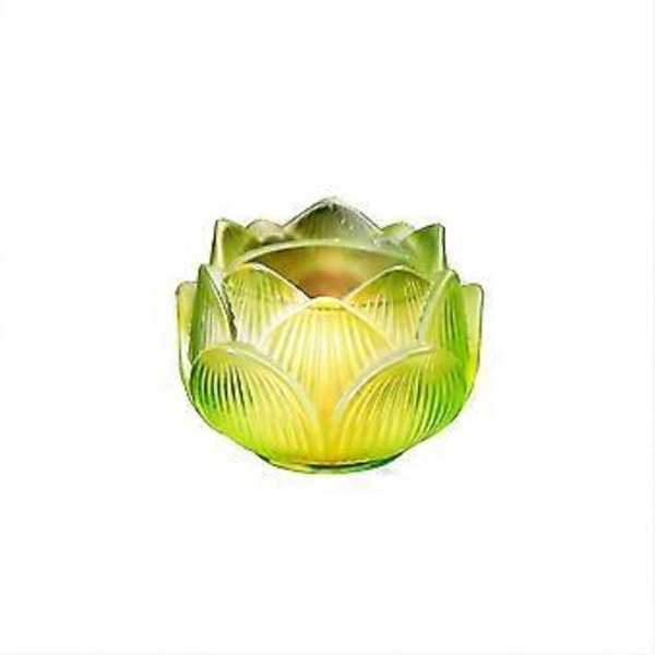 8 Färger Kristallglas Lotusblomma Ljus Tea Light Hållare Buddhistisk Ljusstake