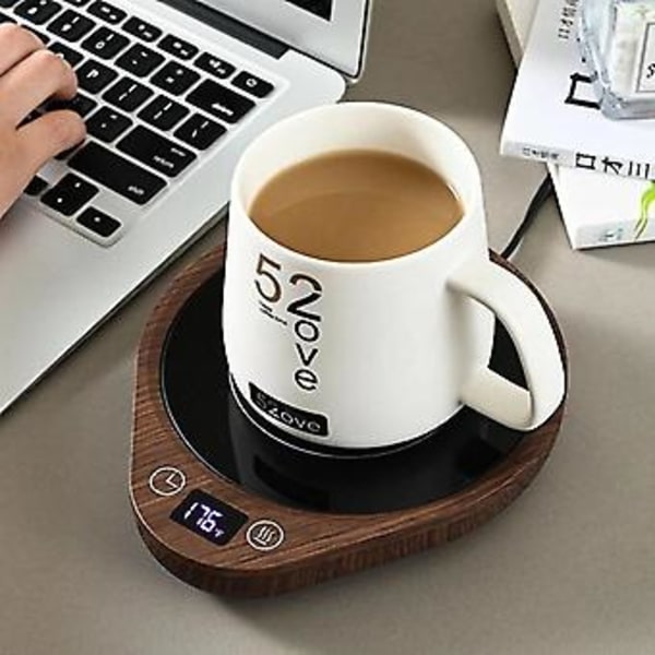 Muggvärmare, Kaffevärmare & Koppvärmare för Skrivbord med 3 Temperaturinställningar, Kaffemuggsvärmare med