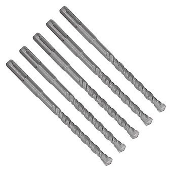 5 stk. rotationshammerbor 160 mm længde 2 flute selvcentrerende karbidspids slagboremaskiner til mursten sten beton 10 mm/0,39 tommer