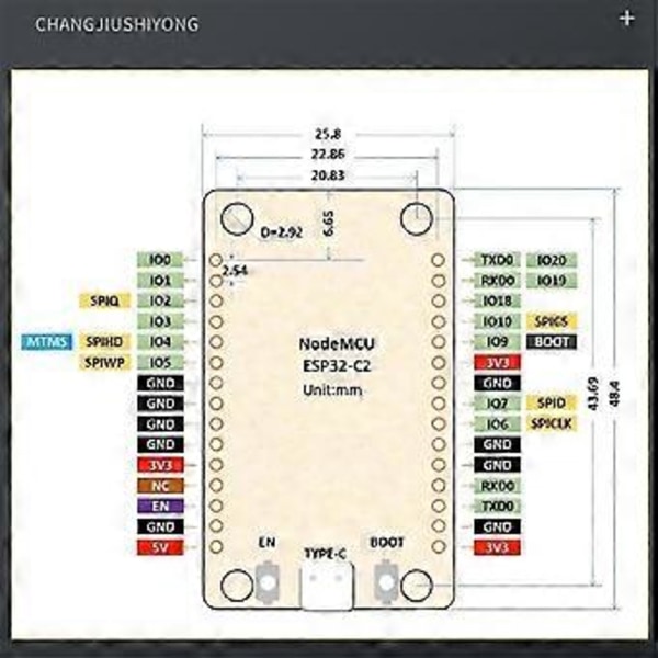 ESP8684 Kehityskortti TYPE-C USB ESP32-C2 ESPC2-12 DevKit Sarja CH340 WiFi+Bluetooth Kaksiytiminen Moduuli