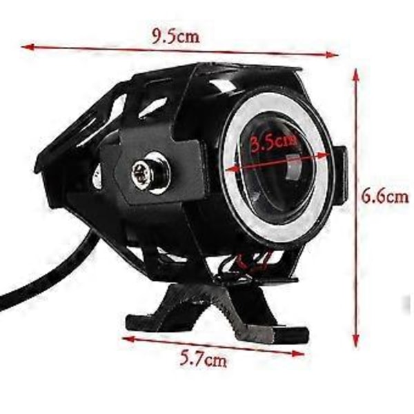 U7 Elektrisk Scooter LED Spotlight Highlight Blinkande Ängelögon Motorcykel LED-lampa För Elektrisk S
