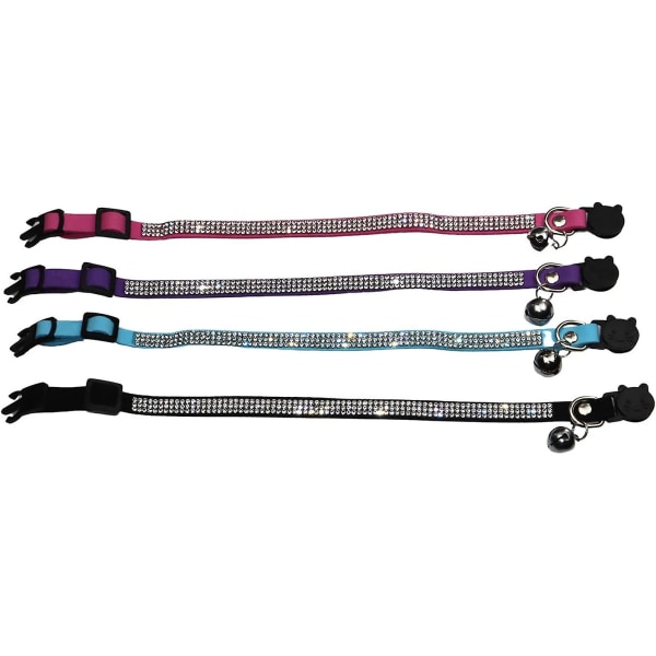 Rhinestones kattkrage justerbar Bling husdjurskrage kattkrage avtagbar present