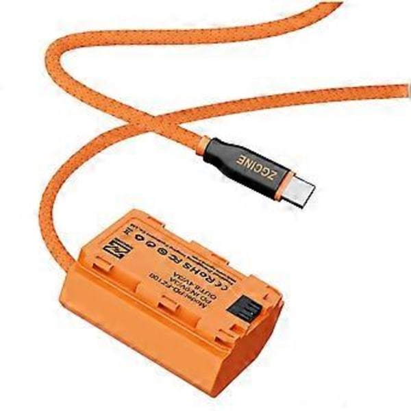 PD-FZ100 Type-C USB-C til FZ100 Dummy Batterikabel Flettet Ledning for A7III A7RIII A7SIII A7RM4 A9 A7M3 A7C FX3