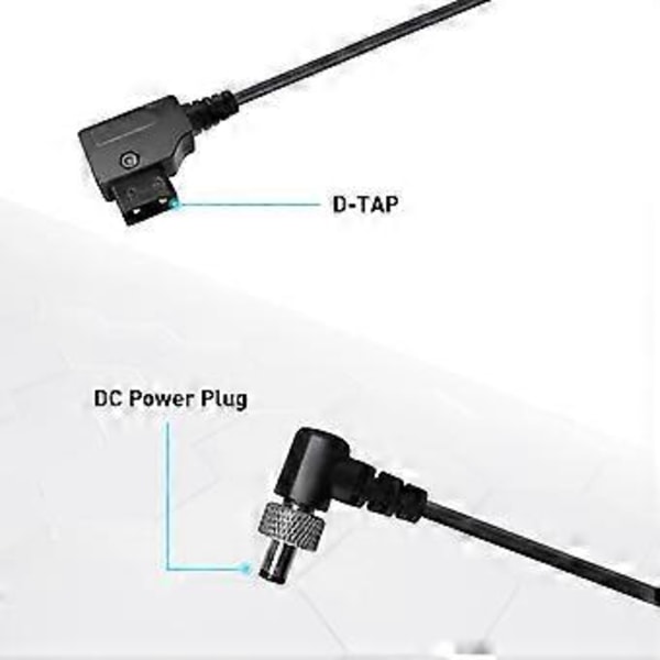 D-Tap til Låsende DC2.1mm DC2.5mm Skærme Strømkabel Højre Vinkel Kabel Egnet til Atomos Video Assists Skærme