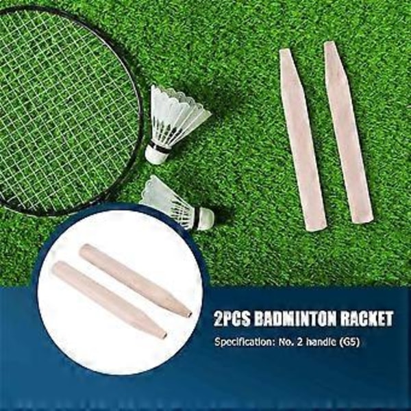 2 st Badmintonracket Handtag Trä Badmintonhandtag Reparation av Badmintonracket, G6