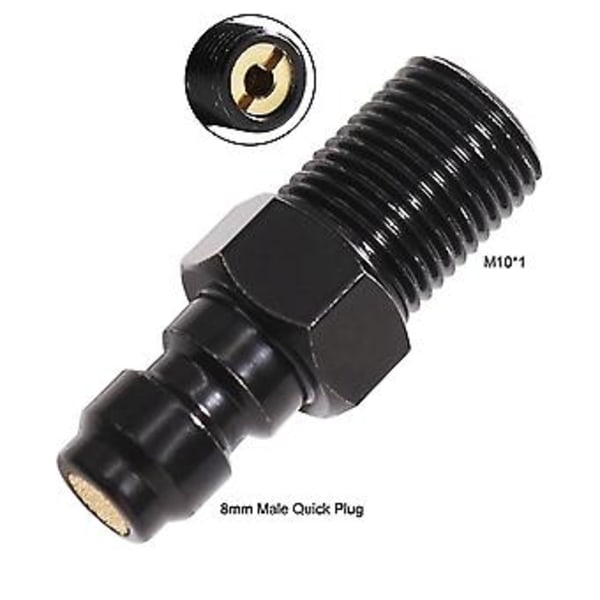 Pcp Pneumatisk Koppling 8mm M10x1 Plug Adapter Fittings Ing,1/8npt M10x1