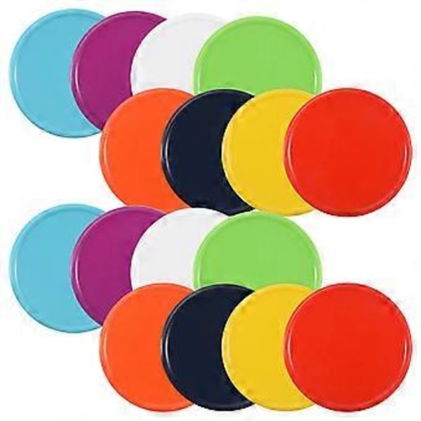 16 Pakning Plastkrukkelokk - Fargede Krukkelokk 100% Kompatible for Ball Kerr Wide Jars (Bred Munn)