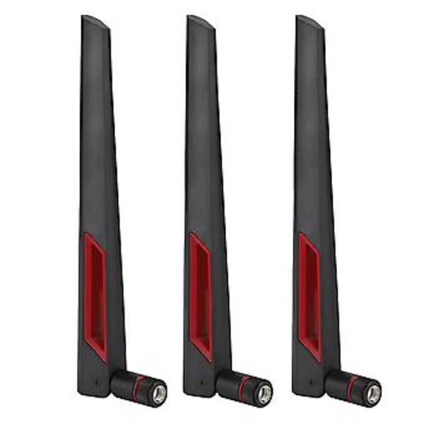 Høyforsterkningsantenne, 3 stk. 2,4G/5,8G Dual Band Antenne SMA Antenne for Ruter Industriledende Standarder
