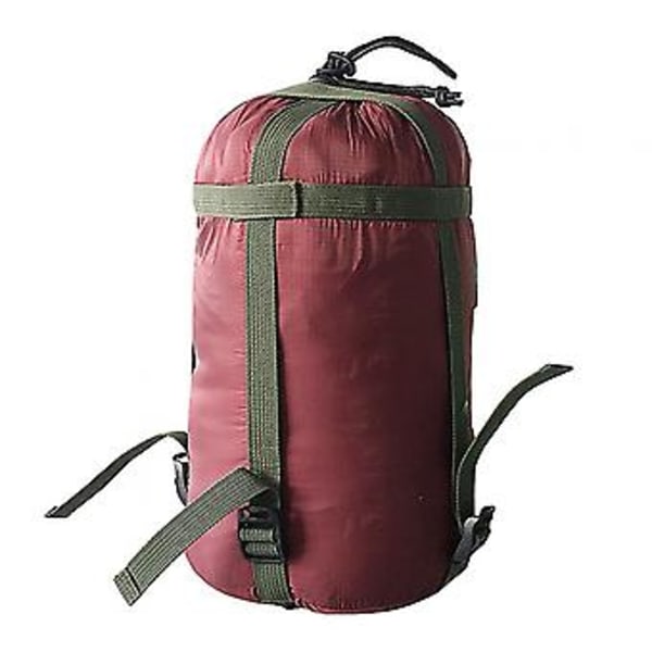 Kompressionssäck i nylon för sovsäck, bärbar förvaringspåse, lättviktig kompakt kompressionspåse för camping, utomhusvandring, backpacking och resor