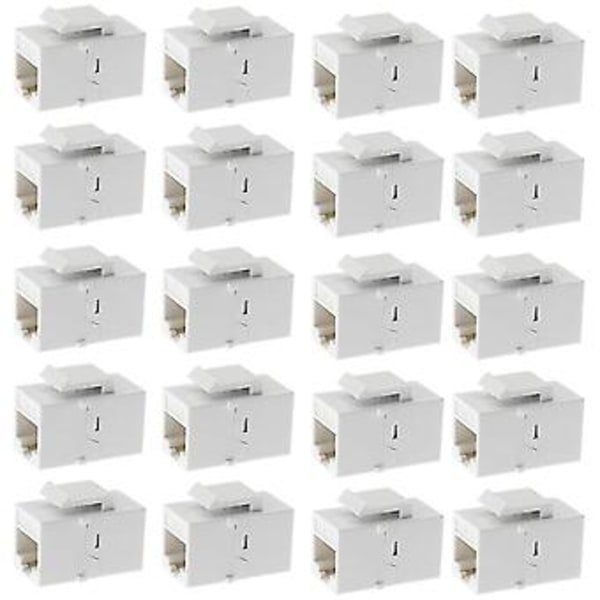 Ethernet-liitin, 20 kpl Cat6 Rj45 -liitin, naaraspuoliset inline-liittimet