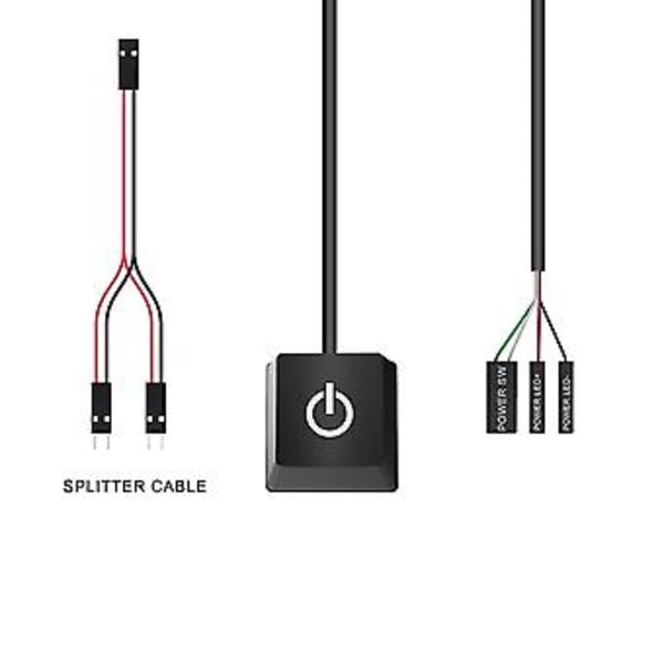Bärbar På/av PC Strömbrytare Kabel Skrivbordsdator Brytare Förlängningssladd 400cm Grön L