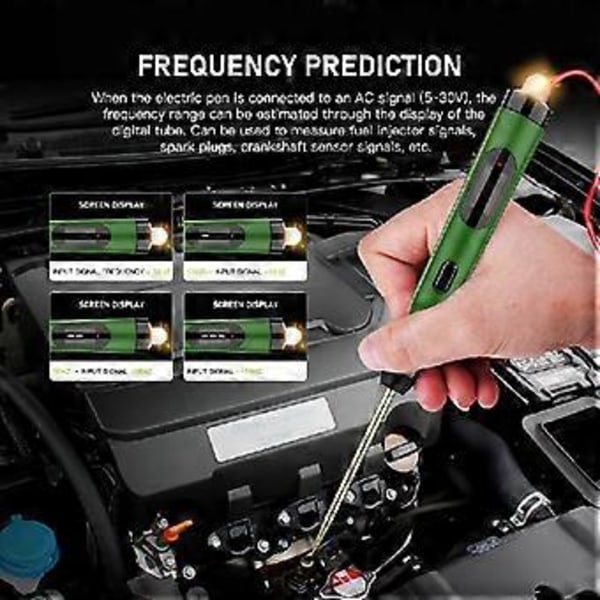 Digital Elektrisk Krets Testare 5V-30V Belyst Test LED Bil Båtar Motorcyklar