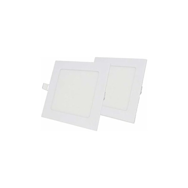 SPA9CW, Pack of 2 pieces 9W LED recessed ceiling spotlight, ultra-thin square 145mm x 145mm 810LM, Cool white 6500K, Ceiling panel lamp, includes LE