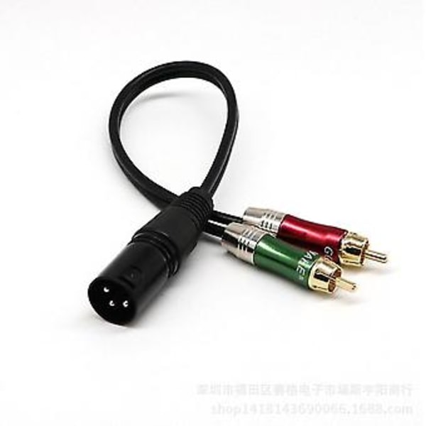 Audiokabel 2 Rca Til Xlr Han /mor Dobbelt Lotus Drejekort Audiokabel