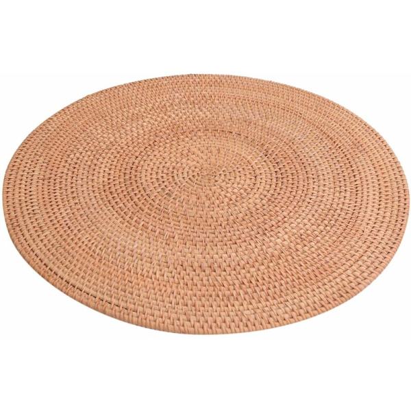 Rattanista punotut pöytäalustat, pöytämatto, lämmönkestävä liukumaton pöytäalusta, punottu pöytäalusta, pyöreä kuuma-alusta, 40 cm