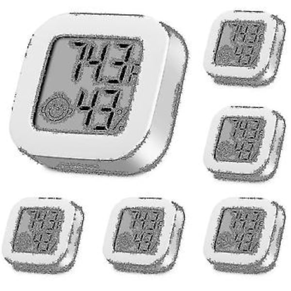 6 Stycken Fuktmätare Fuktsensor Inomhus Termometer Hög Noggrann Temperatur Och Luftfuktighet