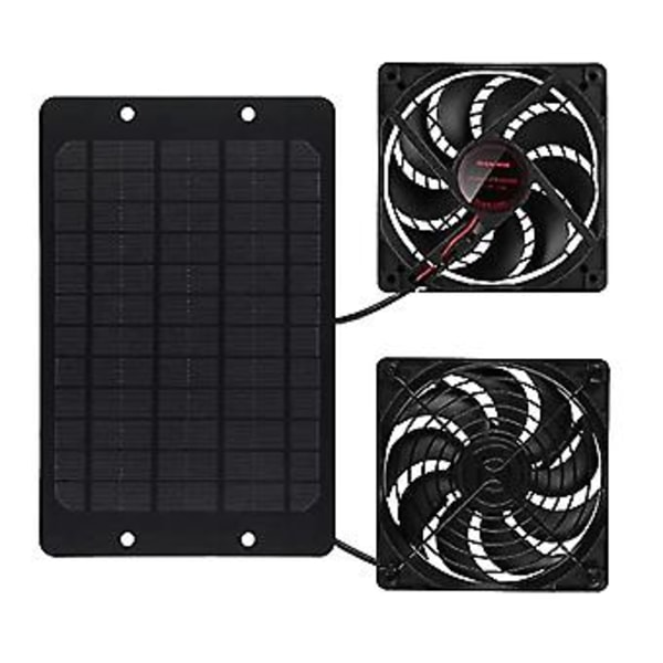 Solpanel Fläkt Kit, 10w 12v Solar Ed Fläkt Utomhus, Portabel Ilator Utsugsfläkt