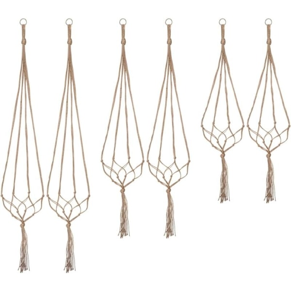 Indoor Hanging Planter Holder, Plant Hangers - 6 Packs, 3 Sizes