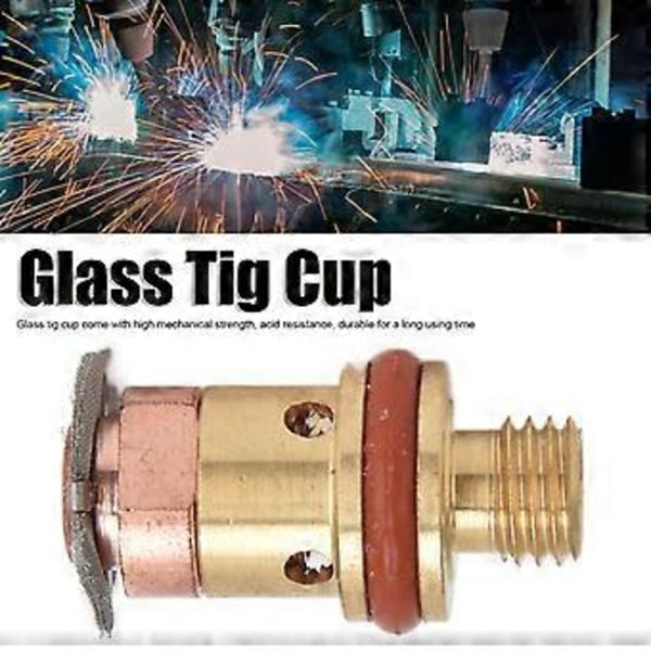 Glas Tig Kop Gas Linse Sæt Argon Svejselygte Tilbehør til WP9/20 Svejsbrænder 2.4mm OCIM20332