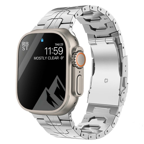 Watch i rostfritt stål som är kompatibelt med Apple Watch -band s8ultra silver 42-44-45-49MM