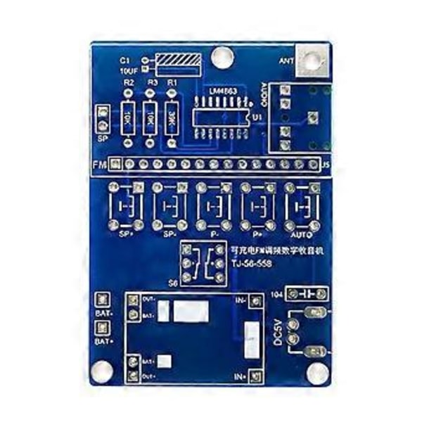 FM Radio Mottaker Elektronisk Loddesett LCD Skjerm DIY Elektronisk for Selvmontering og Loddepraksis, B-Kit