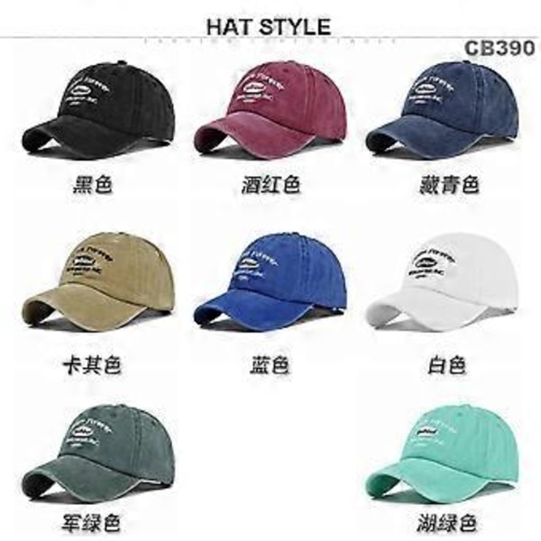 Retro Små Bokstäver Broderad Baseballkeps Applikation Broderad Keps Tvättad Gammal Solskydd Böjd Skärm Hatt