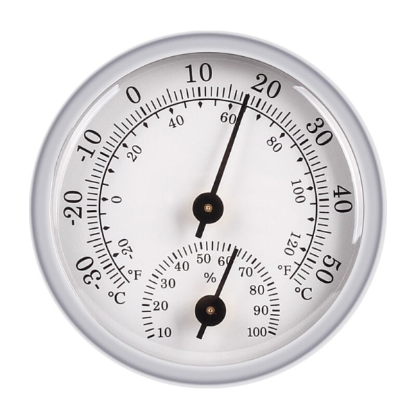 Dripex 58 mm høje termometer og hygrometer til hjemmet, mini indendørs våd- og tørtermometer, cigarvinskab, multifunktionelt termometer og hygr.