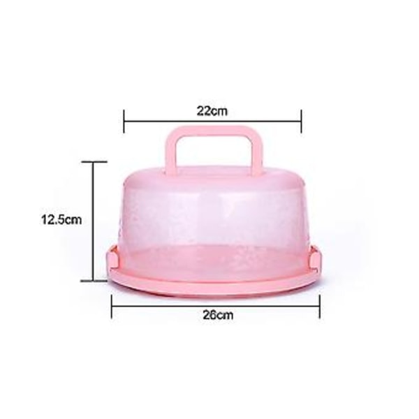 Bärbar Muffinshållare Matkonserveringslåda med Handtag Transparent Tårtbox