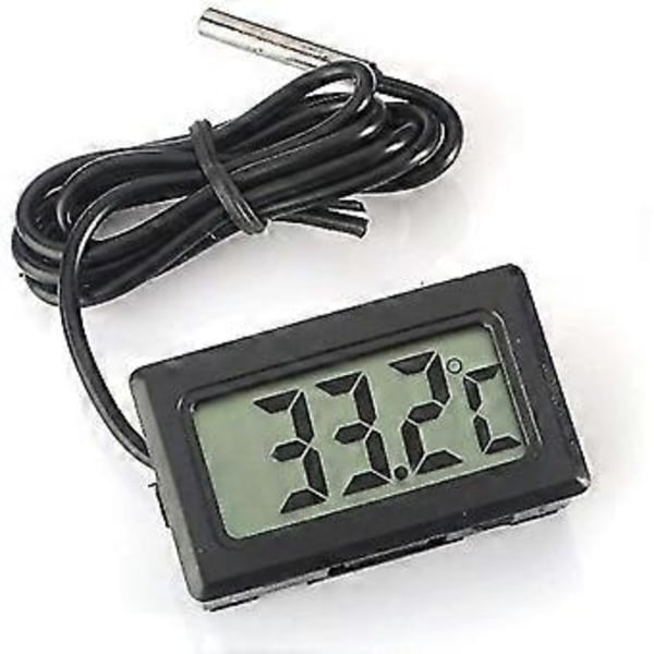 Digitalt LCD Termometer Temperaturmåler med Ekstern Vanntett Probe