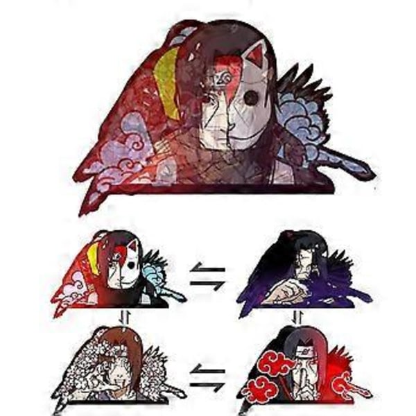 Naruto Itachi Uchiha Bilklistermärke Anime Dynamisk Vattentät Bildekal Illusion Flip Bild Rörelse Klistermärke För Bil Laptop