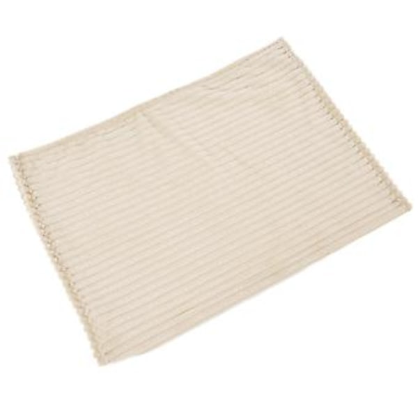 Flanellpläd Plysch Fluffig Lätt Ventilerande Fint Hantverk Stilren Enkel Mjuk Filt Beige
