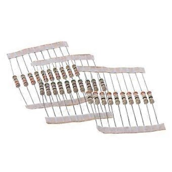 300st Motståndskit 1W 5% 0.1-750 Ohm Kolmotstånd 30 Värden Resistans Set