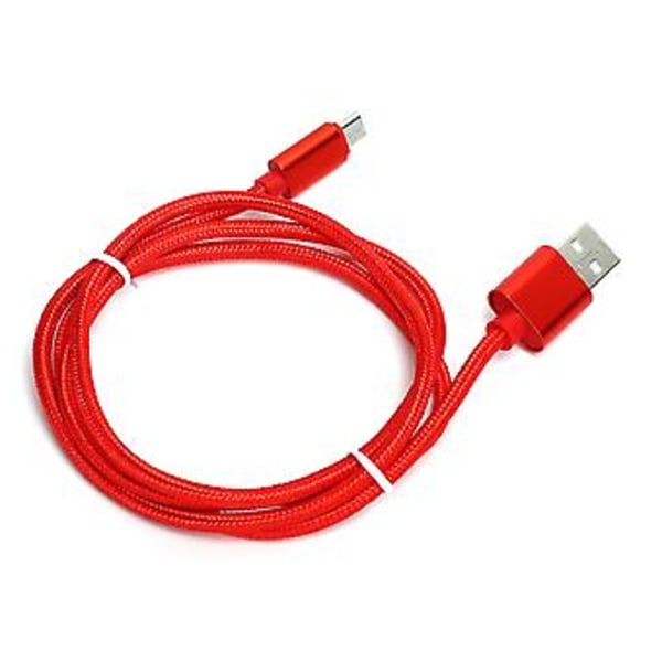 Flettet USB-kabel 1M Kraftig Flettet USB-ladekabel Data Sync-kabel Bemerkelsesverdig Klarhet