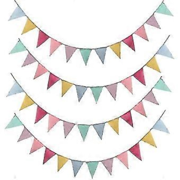 4 stk. Vimpelguirlande Vimpelbanner Vimpelguirlande Udendørs Dekoration Til Bryllupsfest Julefødselsdagsfest