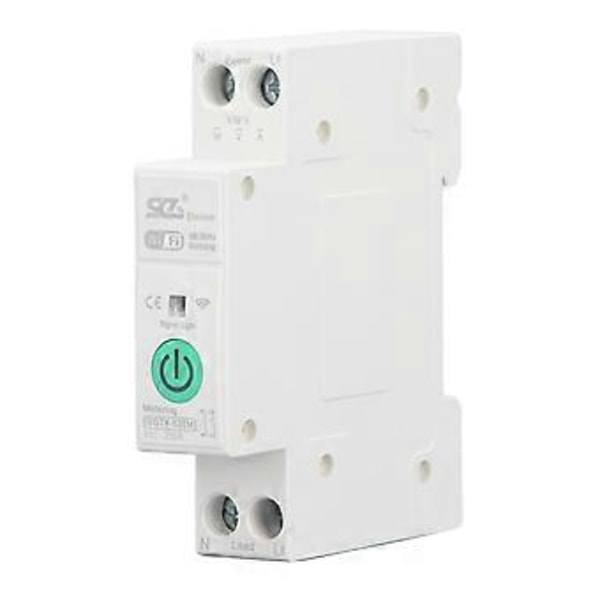 WIFI Målerafbryder APP Stemmestyring Strømforbrugsovervågning Smart Home Switch med Timing AC90300V 25A
