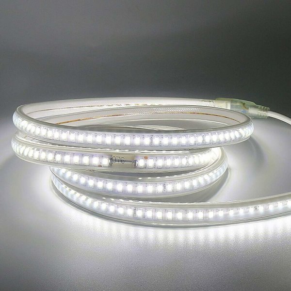 (Kall vit, 8m) LED-remsa, LED-remsa, LED-pannband, LumiChristmass Led-pannband 220V AC 2835 IP68 Vattentät 144Leds/m 900LM, LED-remsljus LumiC
