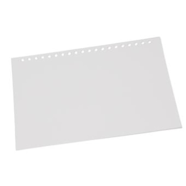 50 stk. arkbeskytter papirinnbinding matt A5 20 hull PP plast for presentasjon hvit