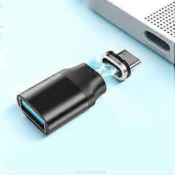Magnetisk kontakt Typ C Hane till USB3.0 Hona OTG Dataöverföringsadapter