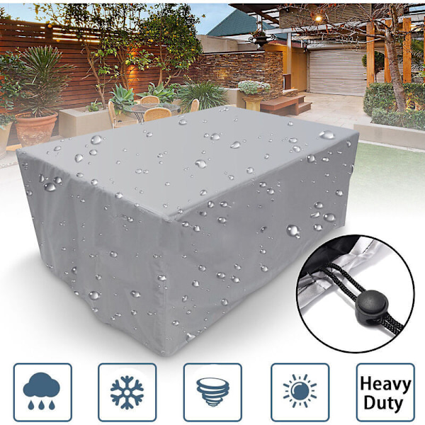 Rectangular protective cover for garden furniture - polyester, waterproof, dustproof, anti-UV - for garden chair or table - 120x60x90cm