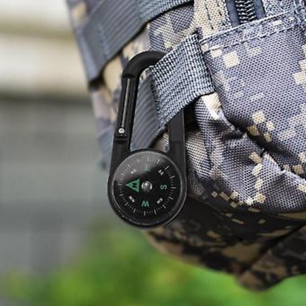 Monitoiminen Mini Kompassi + Lämpömittari + Avaimenperä 1:ssä