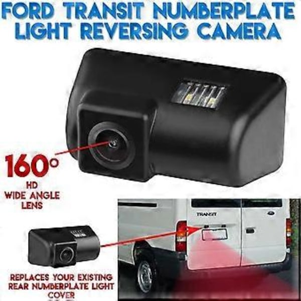 Bil HD CCD Auto Bil Backkamera Backspegel Kamera Nummerplatta Vattentät Parkering för Transit för Connect